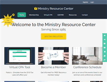 Tablet Screenshot of ministryresourcecenter.com